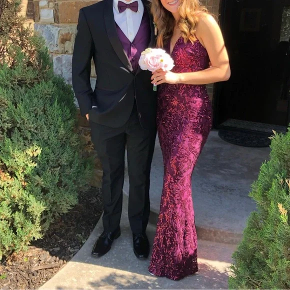 Windsor | Dresses | Windsor Plum Crossbody Sequin Dress | Poshmark